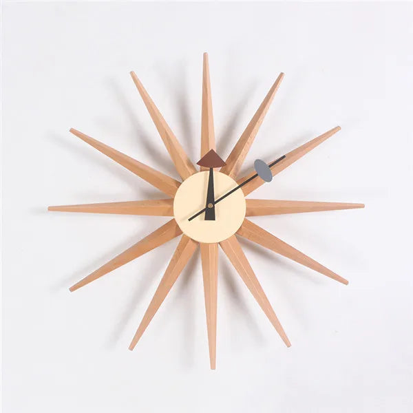 The "Apollo" Sunburst Wall Clock – 19" Mid-Century Icon