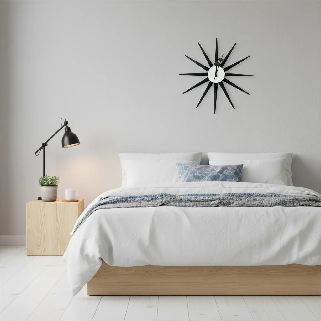 The "Apollo" Sunburst Wall Clock – 19" Mid-Century Icon