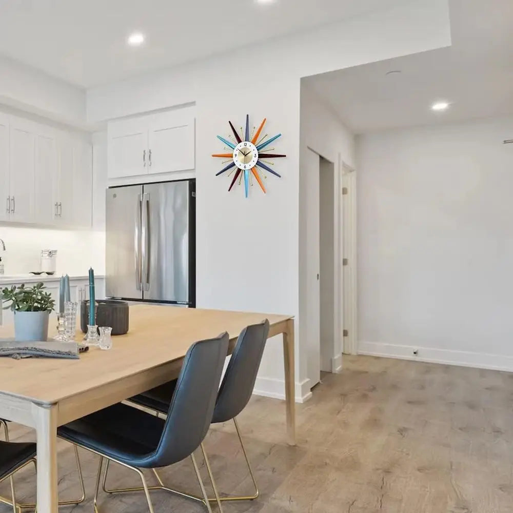 The "Galaxy" Metal Starburst Clock – 28" Multicolor Edition