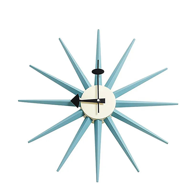 The "Apollo" Sunburst Wall Clock – 19" Mid-Century Icon