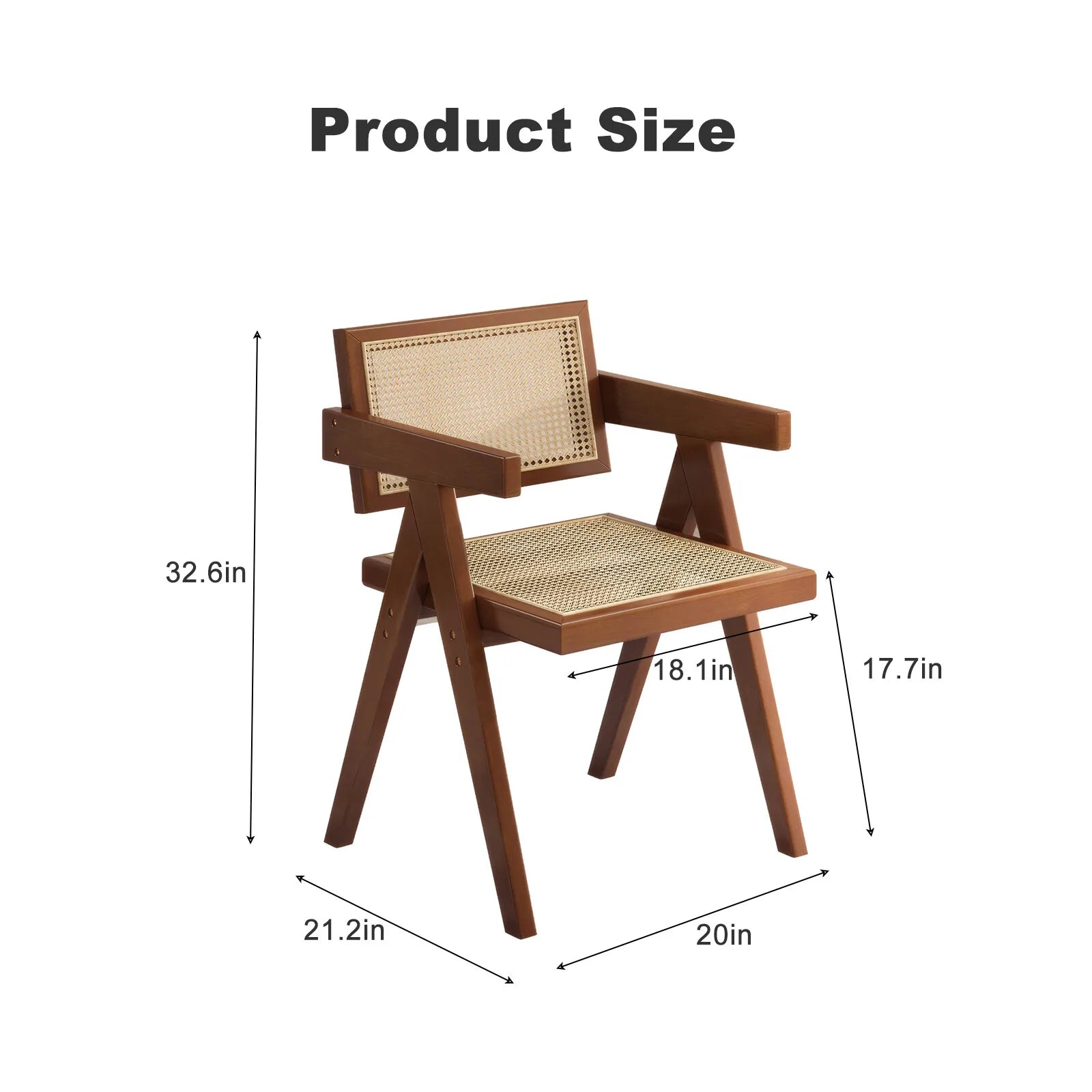 Modern Mid‑Century Dining Chairs – Set of 2