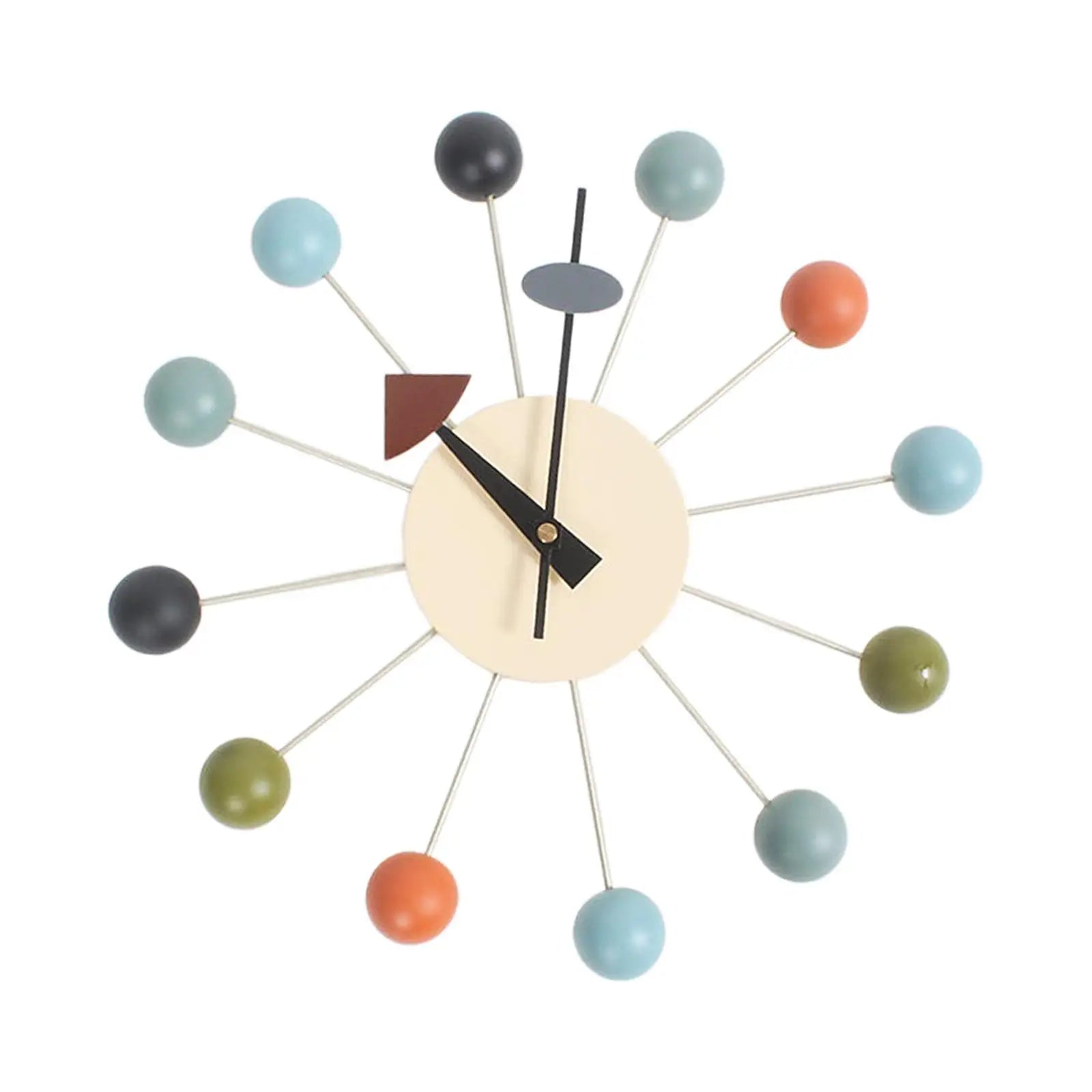 The "Orbit" Ball Clock – 12" Mid-Century Modern Classic