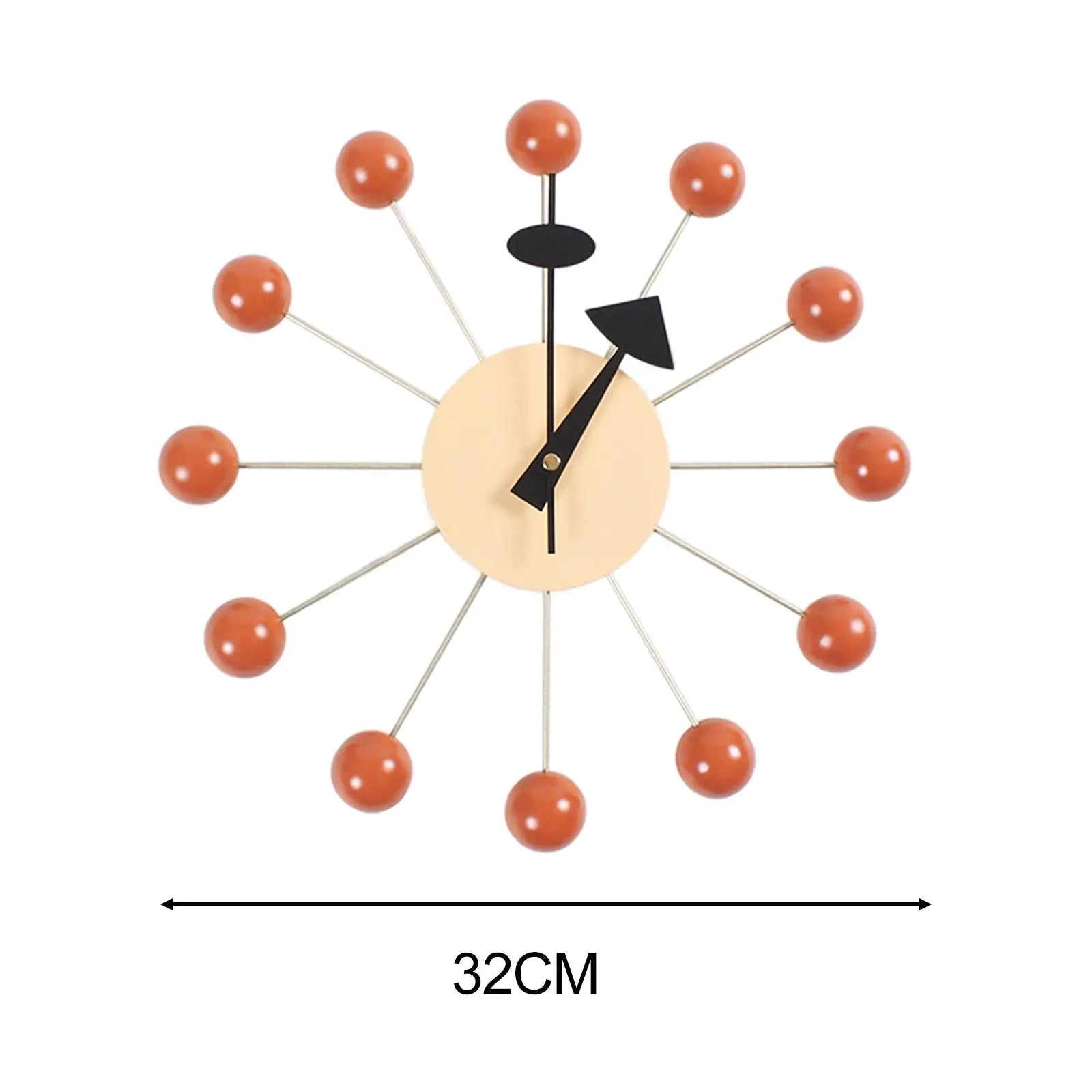 The "Orbit" Ball Clock – 12" Mid-Century Modern Classic