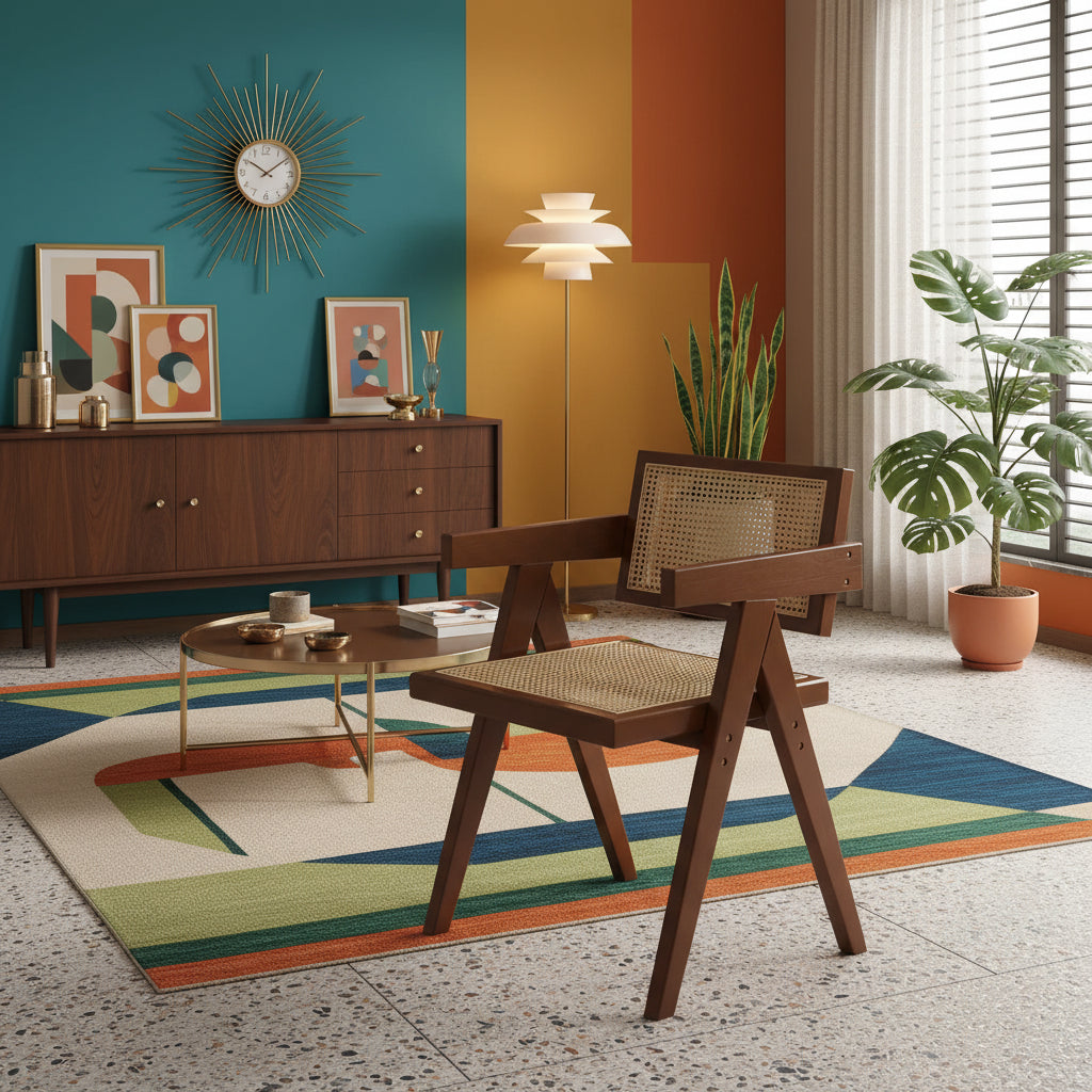 Modern Mid‑Century Dining Chairs – Set of 2