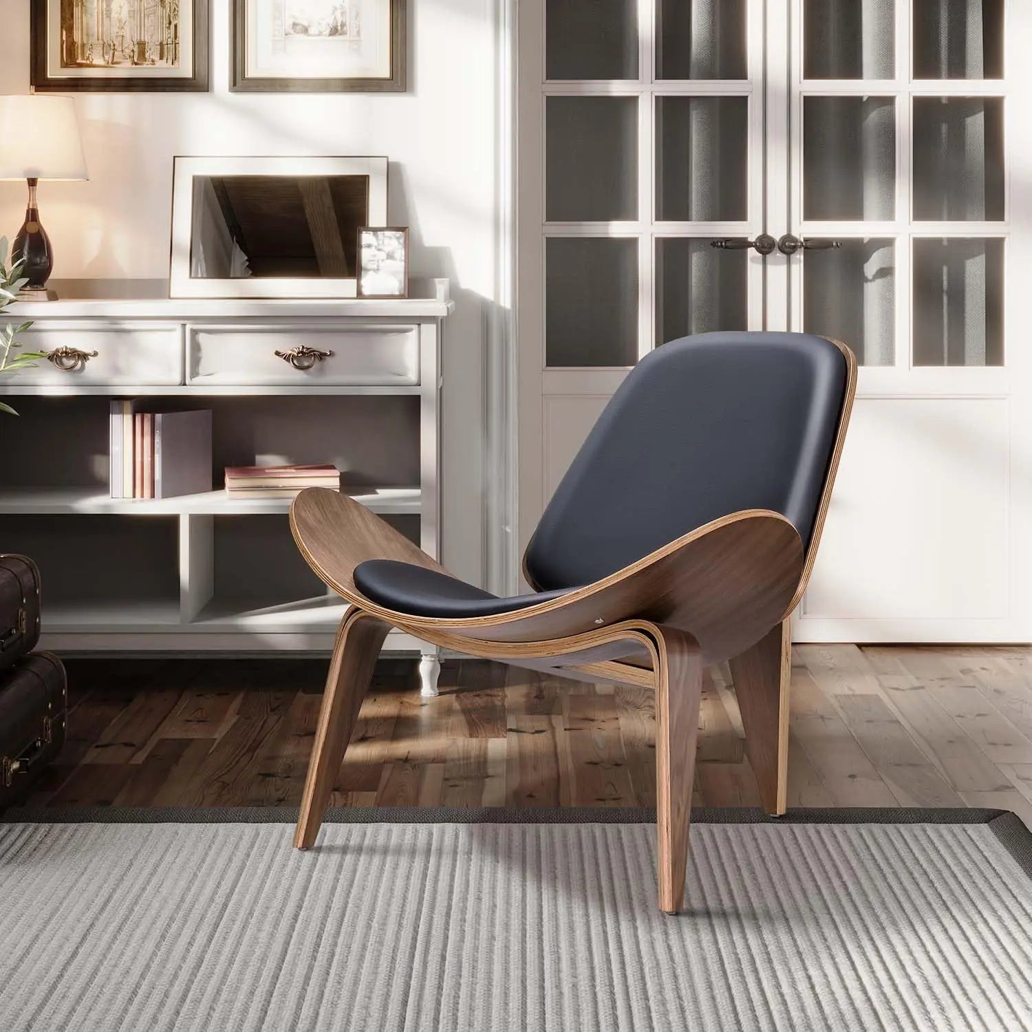 Mid-Century Modern Shell Lounge Chair