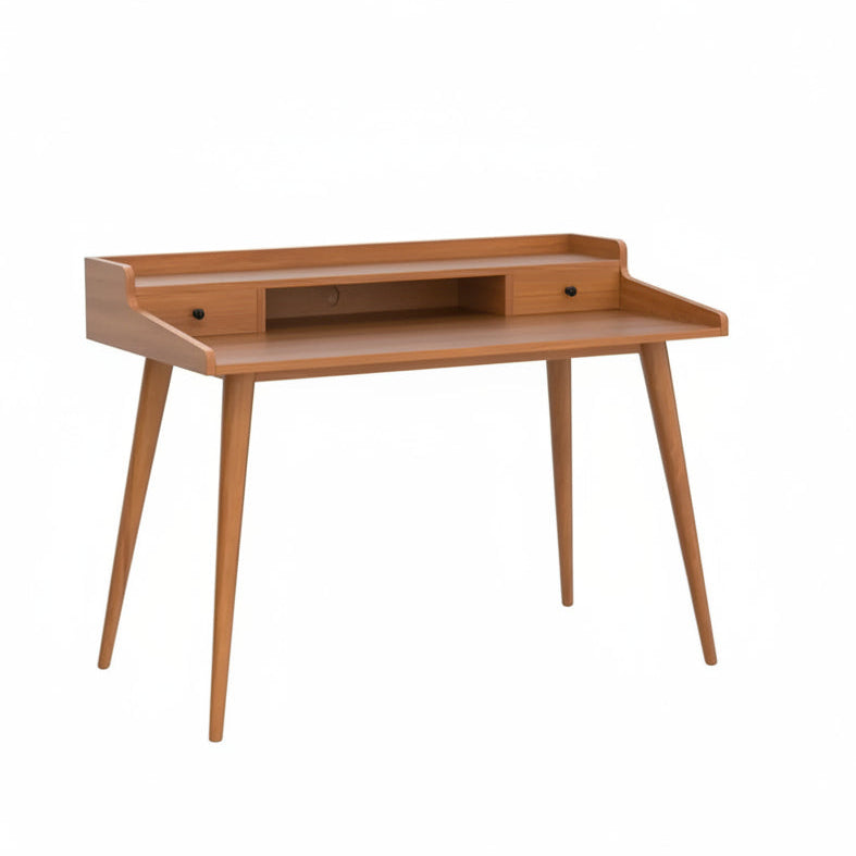 41" Mid-Century Modern Desk with Monitor Stand & Drawers