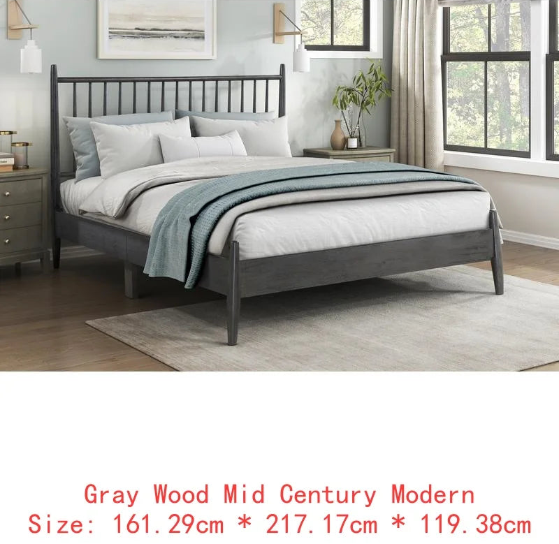 Brickell Collection – Mid‑Century Modern Queen Platform Bed