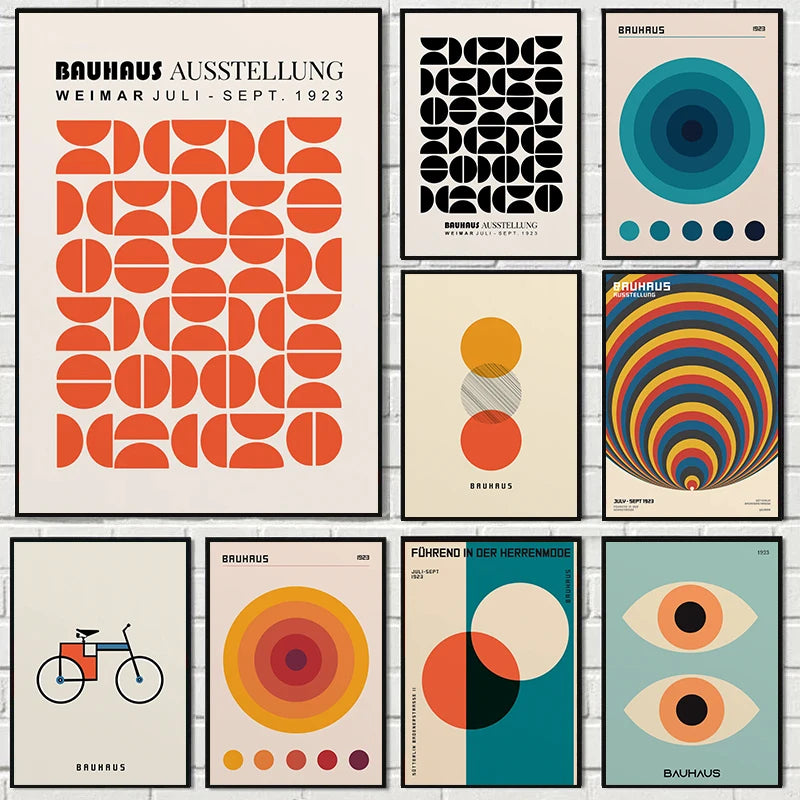 Bauhaus Style Canvas Prints – Unframed