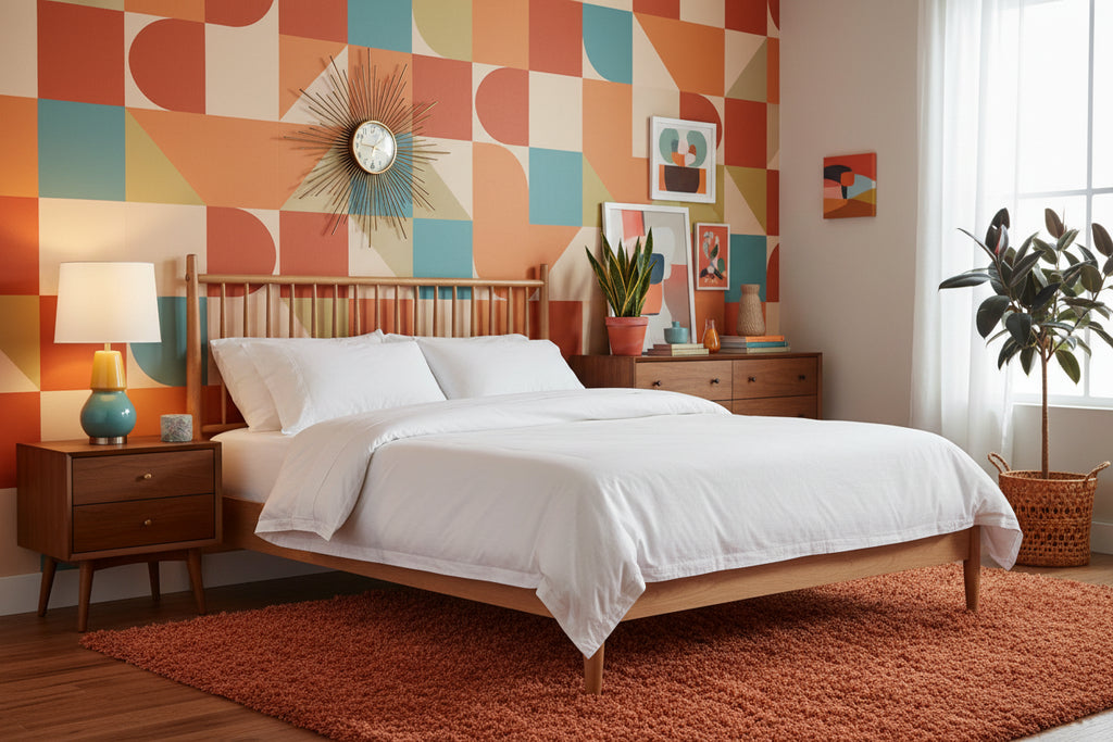 Brickell Collection – Mid‑Century Modern Queen Platform Bed