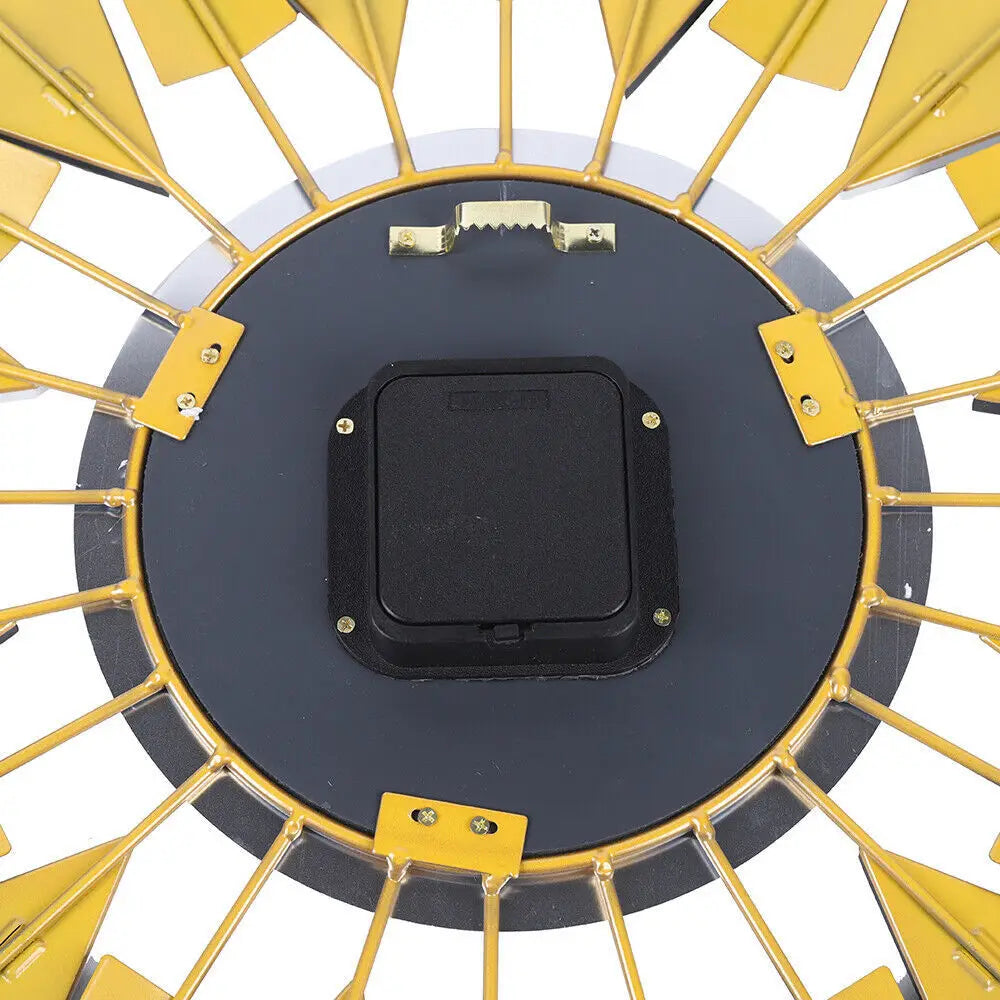 24" Atomic Starburst Wall Clock – Navy, Black & Gold Edition