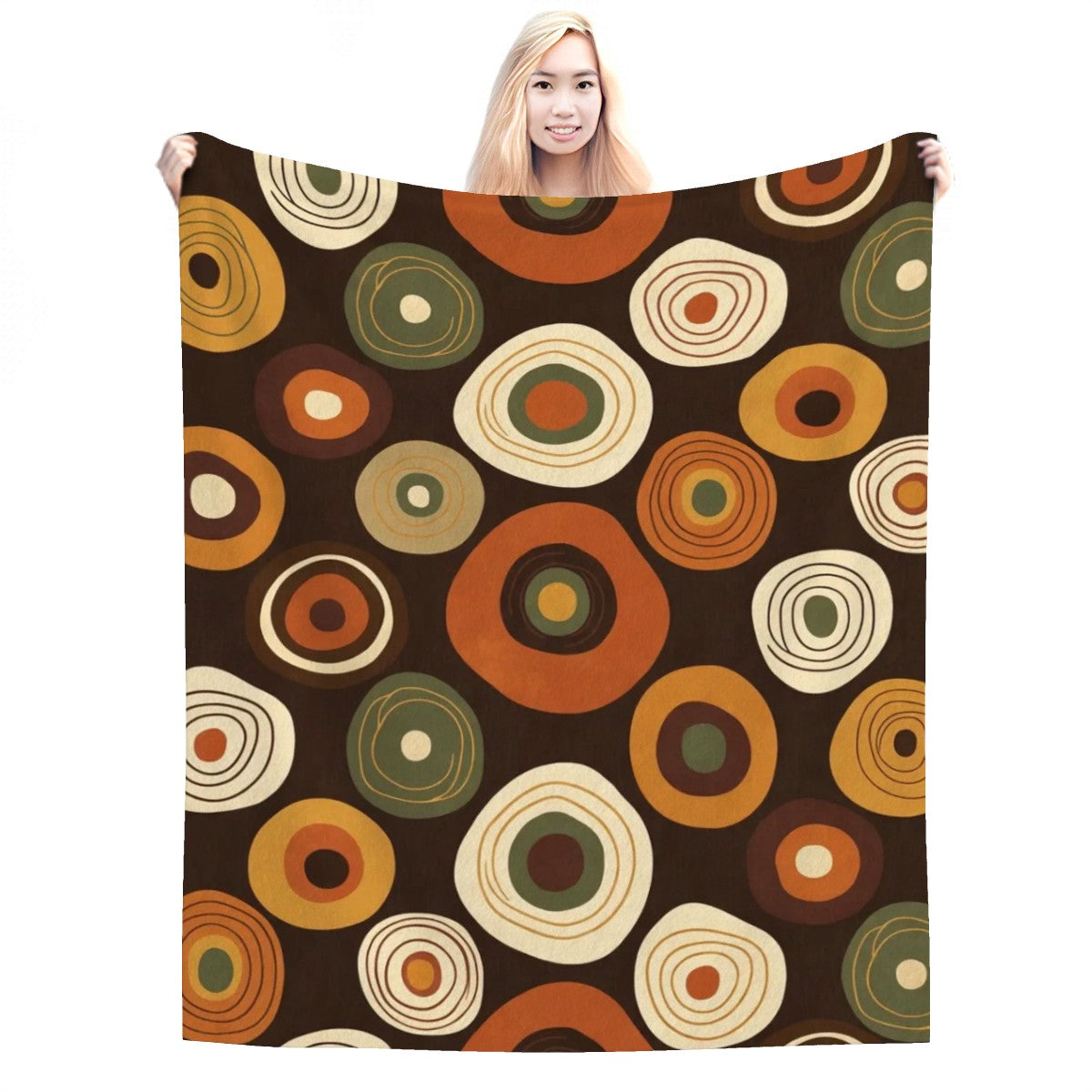 Pure Mid Century Flannel Throw Blanket — Ultra‑Soft 280 GSM Modern Retro Design