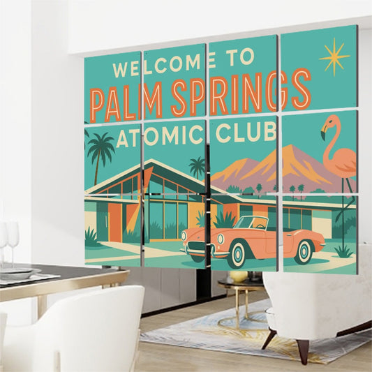 Palm Springs Atomic Club Hanging Room Divider – Set of 12