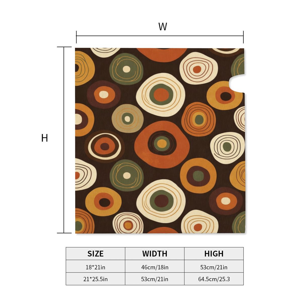 Pure Mid Century Mailbox Cover — Retro Mod Circles Pattern