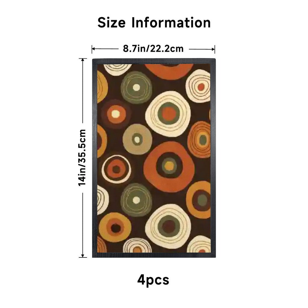 “Orbit Ember Tower Lamp” — Mid‑Century Modern Floor Lamp with Shelves + Retro Circle Panels
