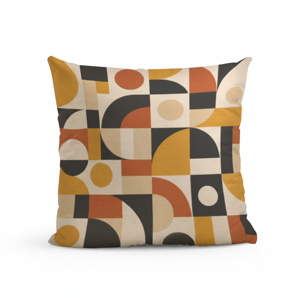 Geometric Pattern Throw Pillow Mockup