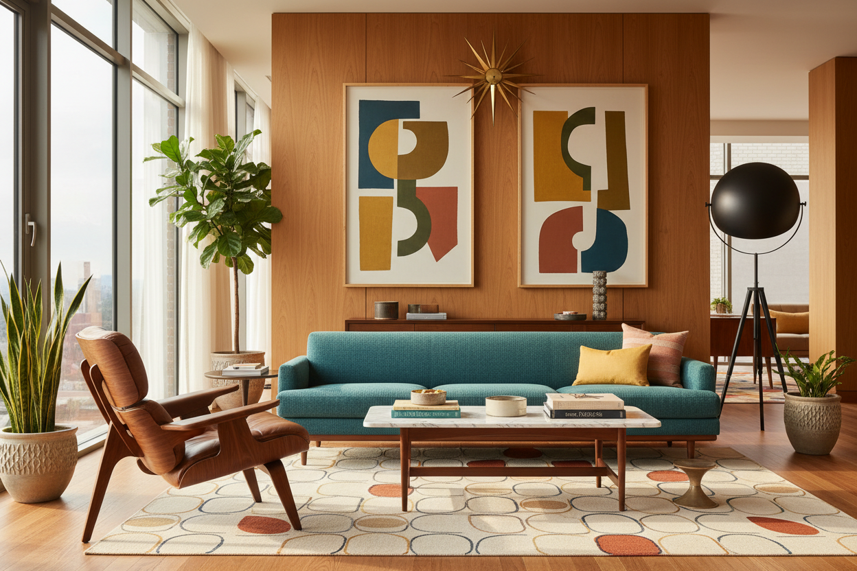 Mid-Century Modern Lounge Area