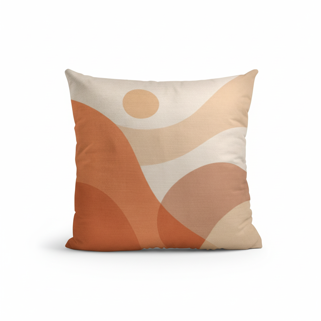Mid-Century Modern Throw Pillow Mockup